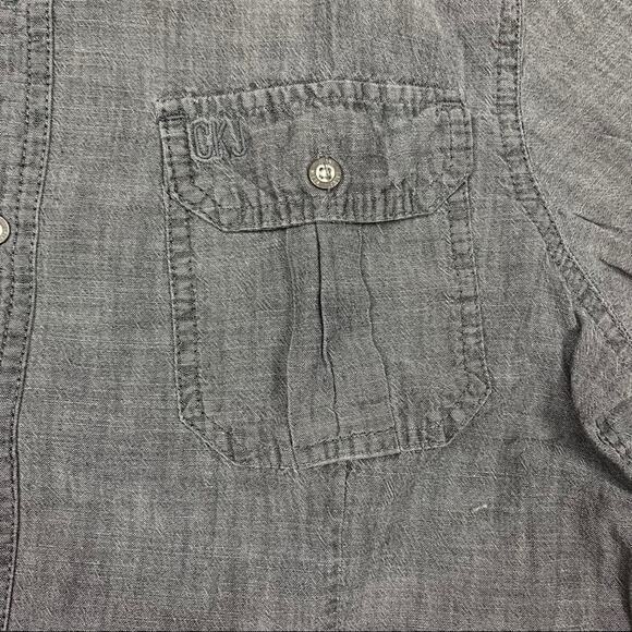 Calvin Klein gray denim shirt - Picture 4 of 6